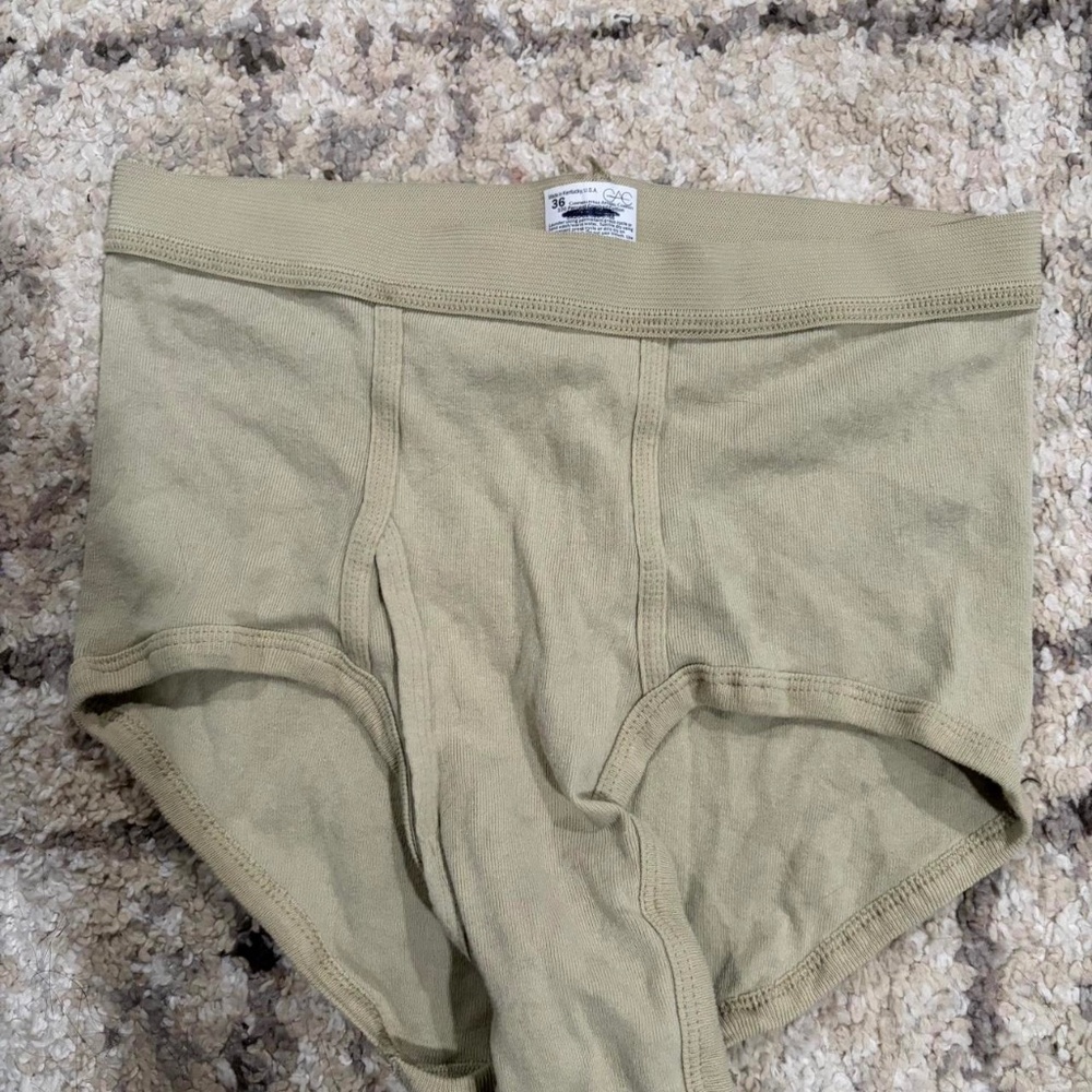 CAC Military Tan Briefs Size 36
